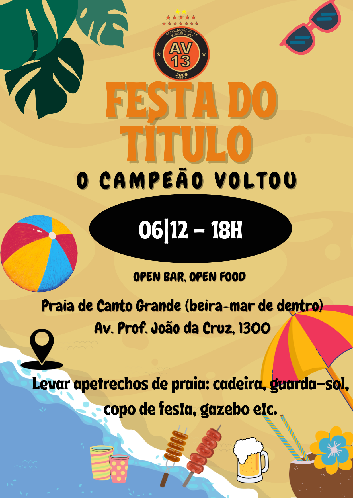 Festa AV 13 Praia 2025